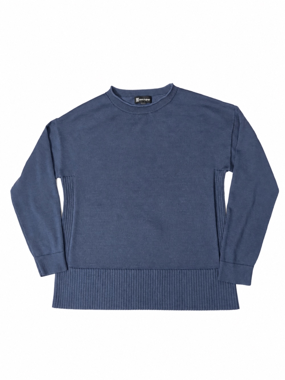 Cable & Gauge Women's Sweater in Slate Blue size large
